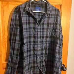 Apt. 9 Men's Casual Plaid Shirt - Blue, Black, and Purple